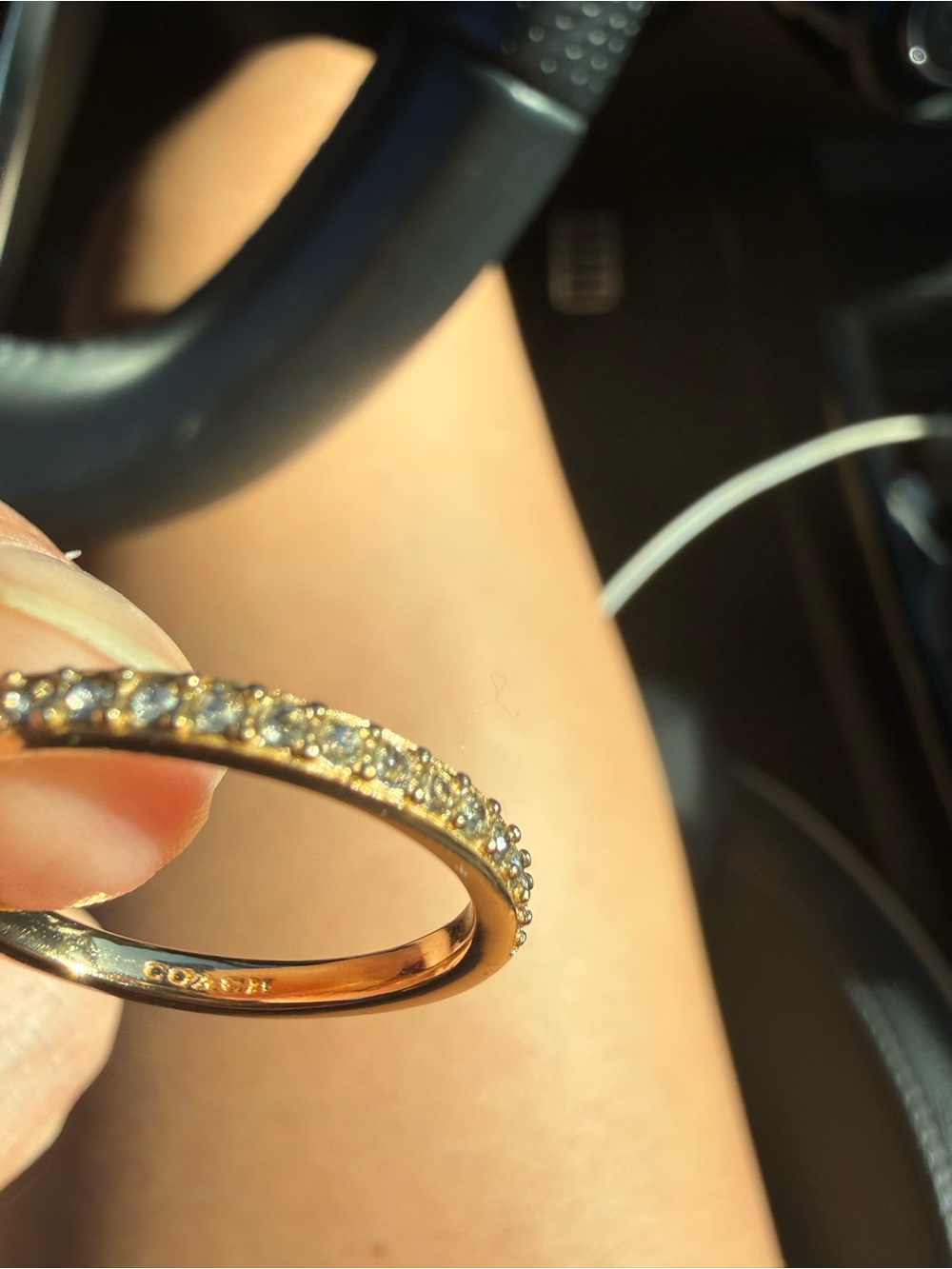 Coach Gold Pavé Crystal Band - Sparkling Eternity Ring